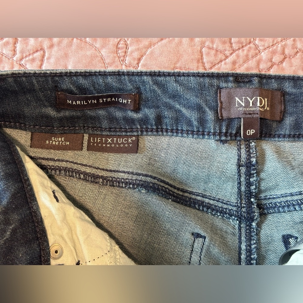 NWOT NYDJ Women's Blue Jeans 0P Marilyn straight - Picture 8 of 14